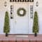 Glitzhome® 6ft Pre-lit Green Artificial Christmas Porch Tree, Warm White Lights